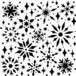 The Crafter's Workshop - 6X6 Stencil - Snowflake Sparkles