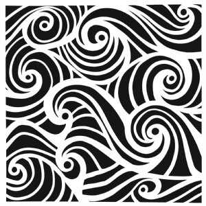 The Crafter's Workshop - 6X6 Stencil - Swirling Waves