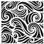 The Crafter's Workshop - 6X6 Stencil - Swirling Waves